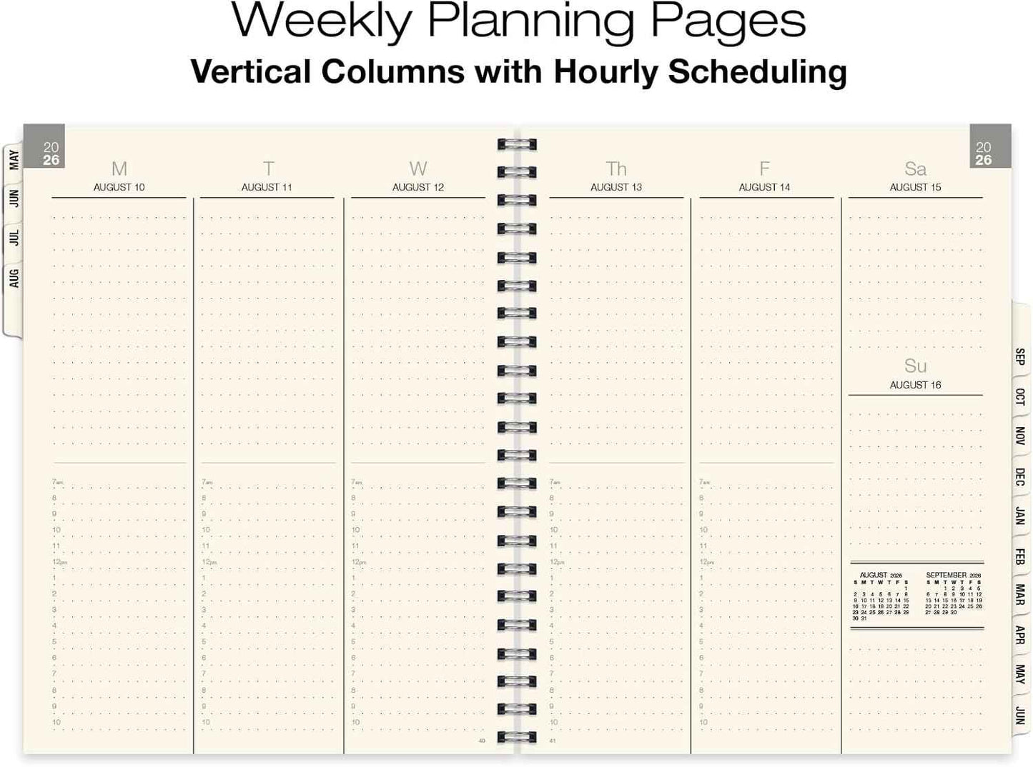 ESSENTIAL 2026-2027 Monthly & Weekly Planner with Tabs, 8.5"x11": 14 Months (May 2026 - June 2027), Professional, Simple, Easy-to-Use Design and Frosted Poly Cover for Extra Protection (Frosted)