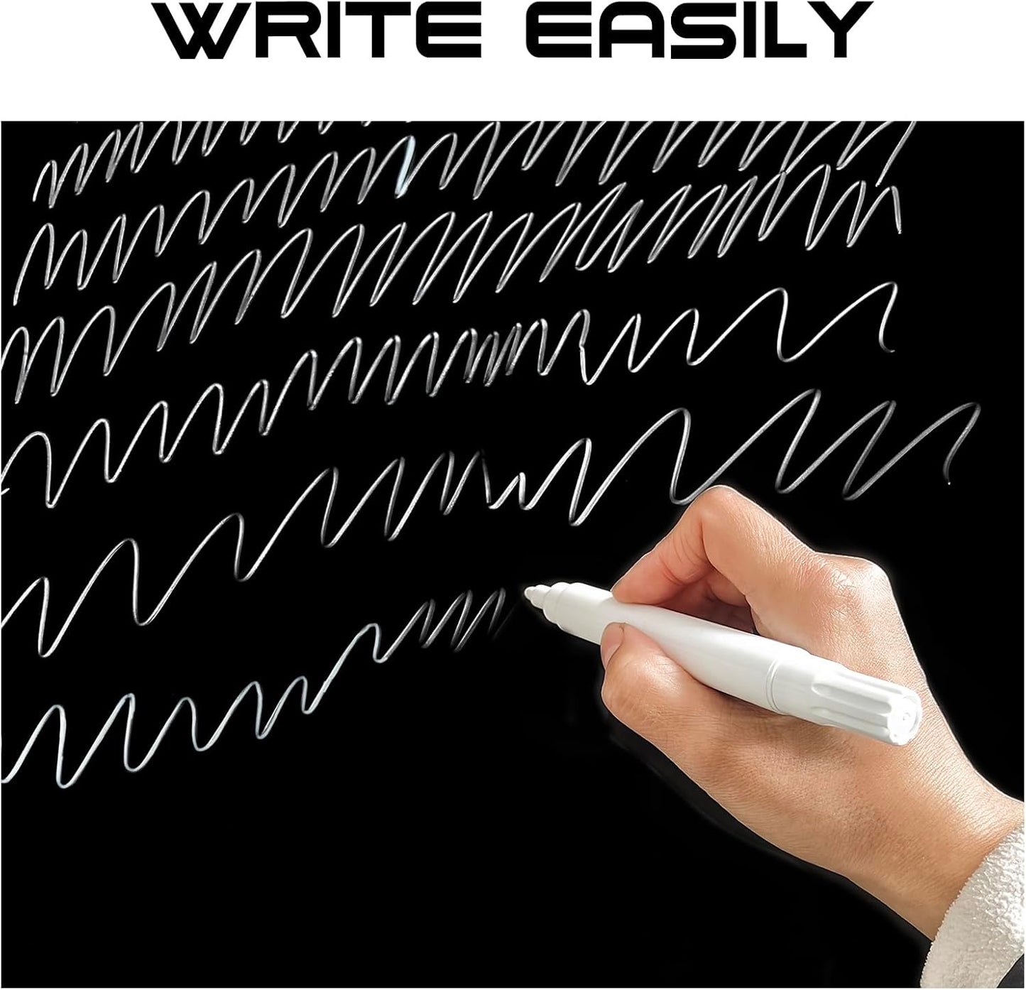 Magnetic Glass Whiteboard 48" x 36" Dry Erase Board Frameless Premium Tempered Galssboards Wall Mounted Glossy writeboard with Eraser, Marker Tray for Interactive Office, (Black) - Lumora Desk
