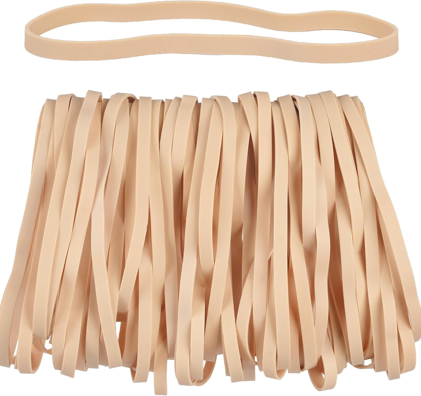 Rubber Bands 65Pcs Size#69 Big Elastic Rubber Band Large Beige Rubber Bands for Office Supplies File Folders Litter Box (5.9" x 0.24")