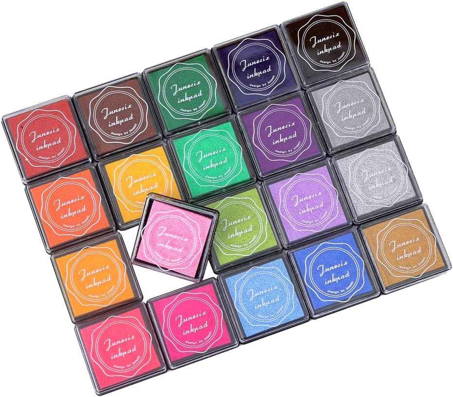 YPSelected Craft Ink Pad Inkpad for Paper Wood Fabric 15 Colors Available for Rubber Stamps (20 Multi-Colors Set)