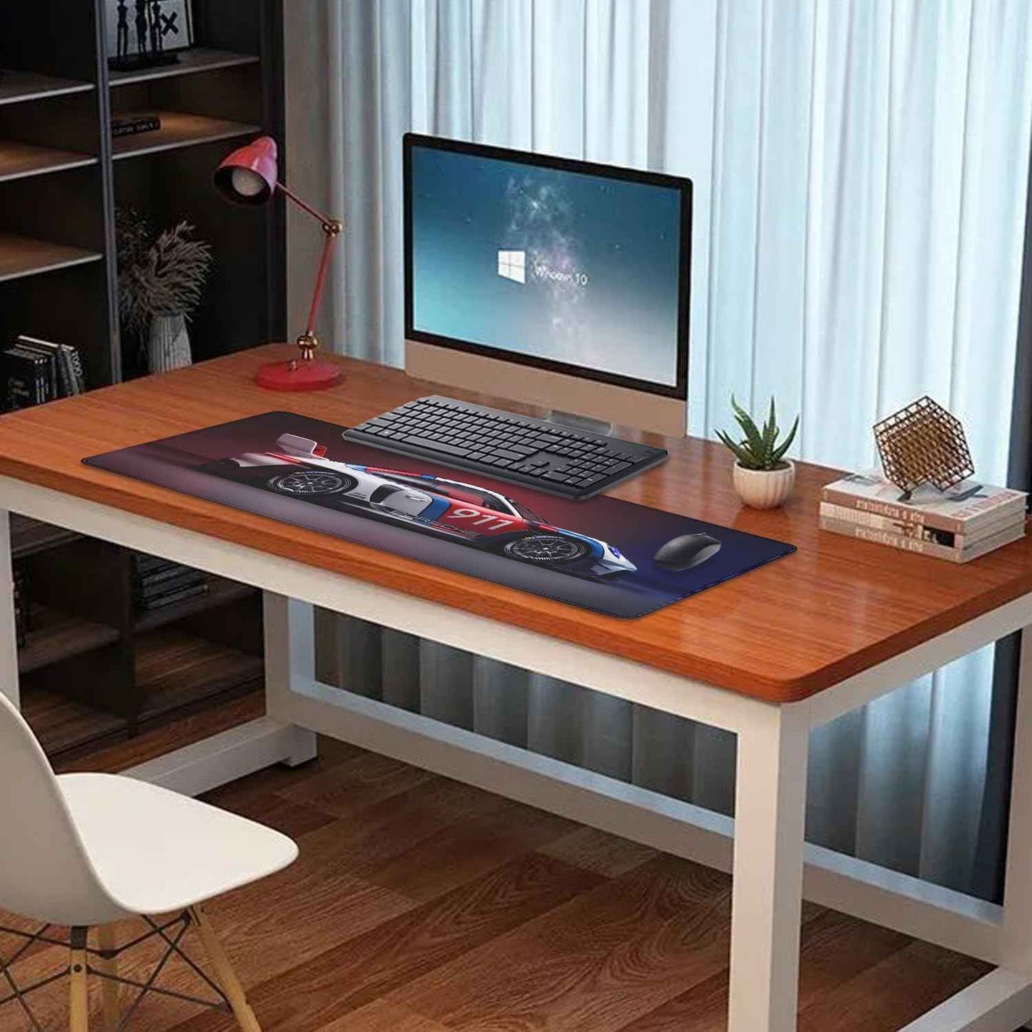 Mouse Pad Mouse Mat Large,Stitched Edges Non-Slip Waterproof Rubber Base Mouse Mat for Office Home Work Gaming(31.5X11.8 in) (Car)