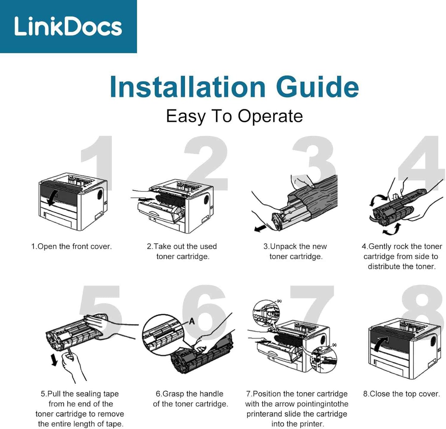 LinkDocs 128 CRG-128 Toner Cartridge Replacement for Canon 128 CRG-128 3500B001AA Used with Canon ImageCLASS D530 D550 MF4570dw MF4770n MF4880dw MF4890dw MF4450 MF4420n FaxPhone L190 L100 Printer