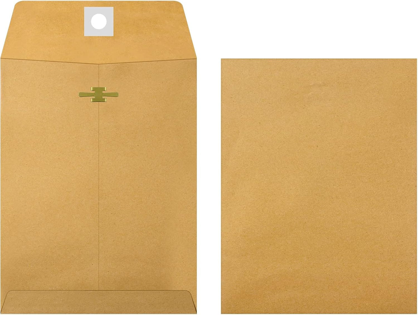 Frienda 4 Sizes Clasp Envelopes Kraft Paper Catalog Clasp Envelope with Closure for Filing, Storing or Mailing Documents, 50 Pieces(5 x 7 In, 6 x 9 In, 9 x 12 In, 10 x 13 In,Brown) - Lumora Desk