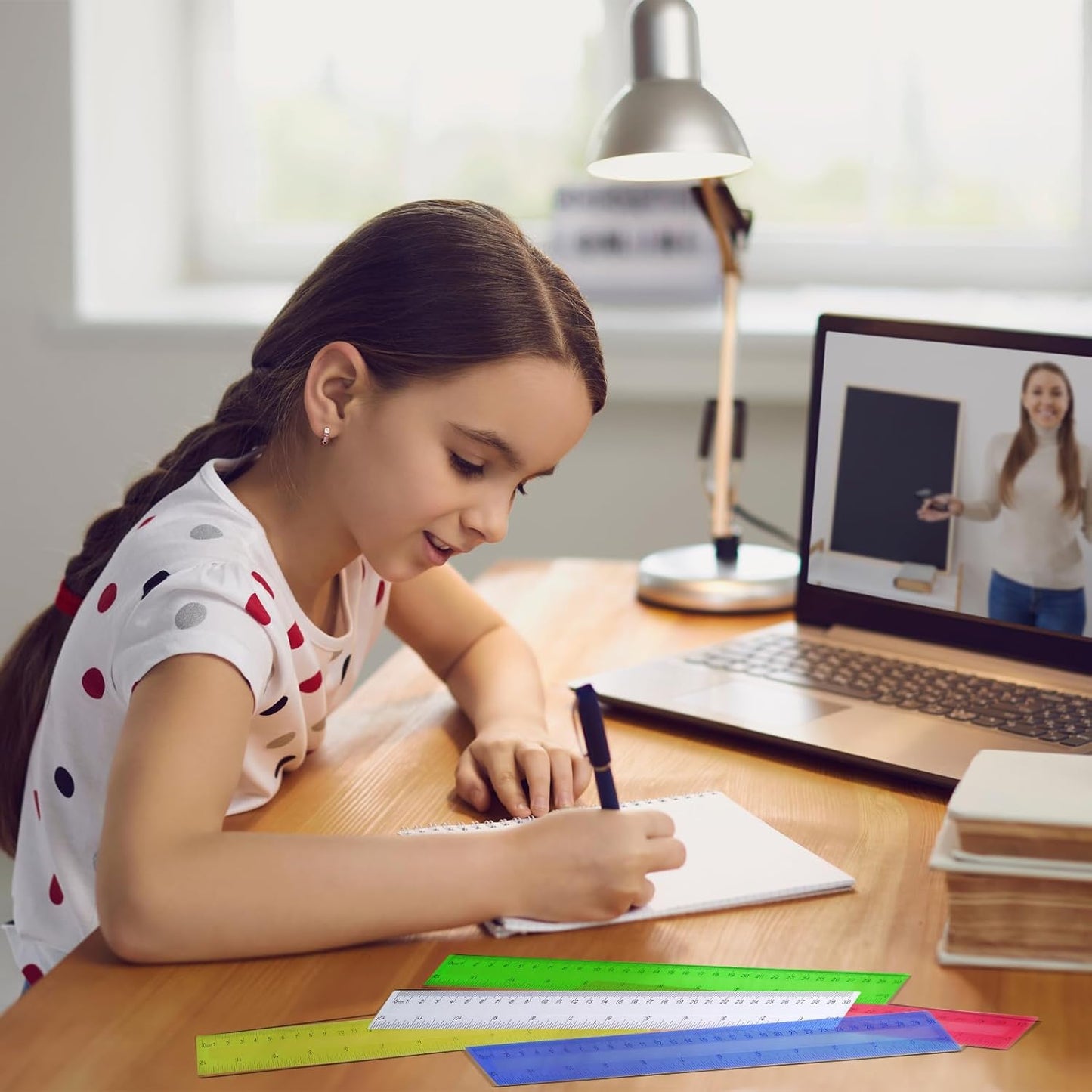 630 Pcs 12 Inch Plastic Rulers Bulk Color Clear Ruler Assorted Color Metric Straight Ruler with Inches and Centimeters for Kids School Classroom Student Back to School Office Gifts Supplies 9 Colors