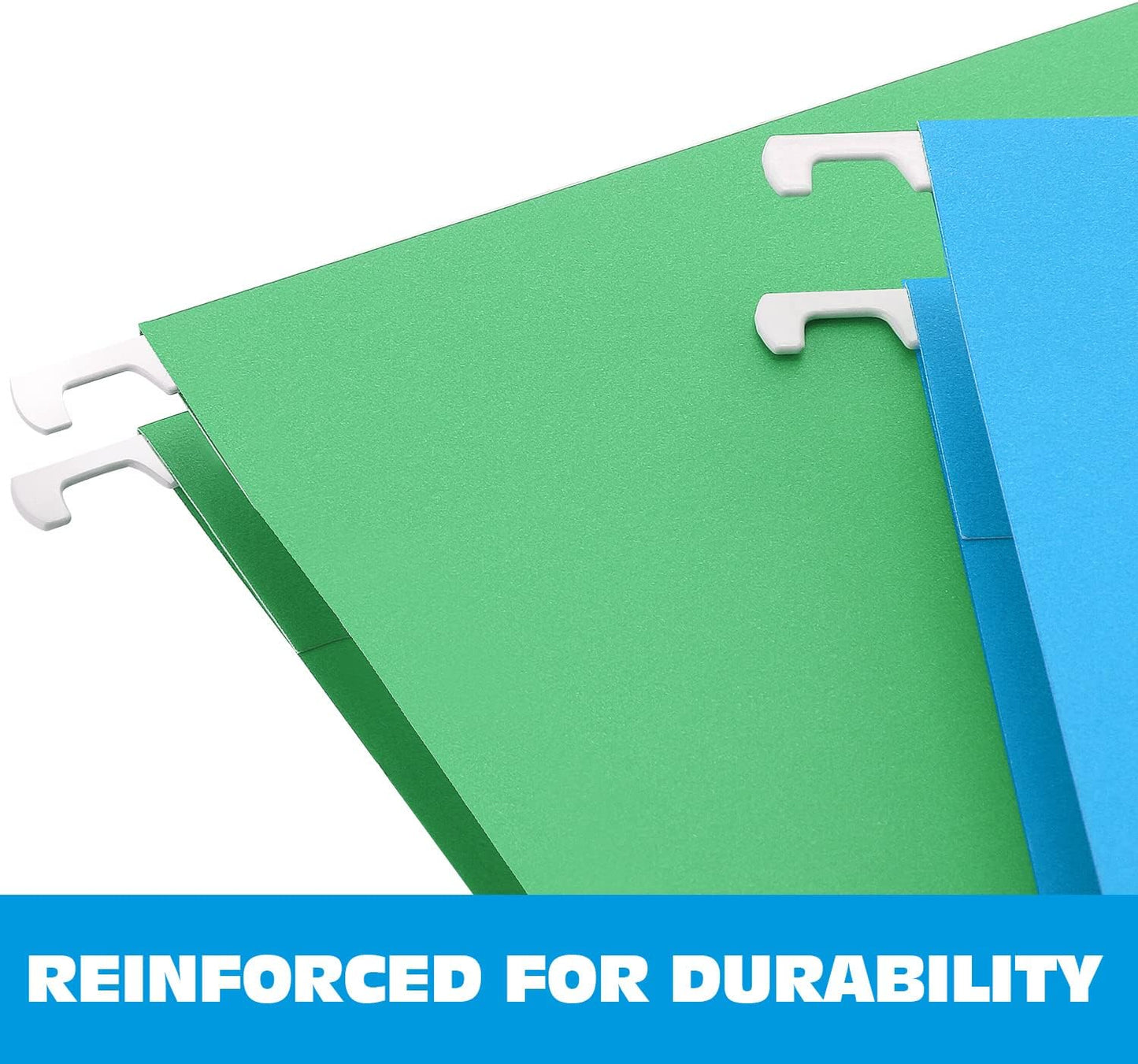 HERKKA Extra Capacity Hanging File Folders, 30 Pack Reinforced Letter Size Hanging Folders with Heavy Duty 1 Inch Expansion, Designed for Bulky Files, Medical Charts, Assorted Colors