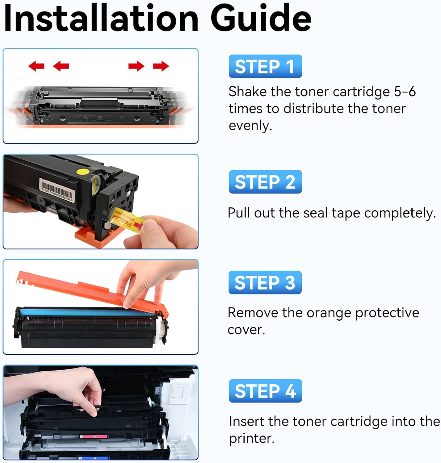 Compatible 218X Toner Cartridge Replacement for HP 218X Toner Cartridge Compatible for HP Color LaserJet pro MFP 3301sdw 3301fdw 3301cdw 3201dw Printer (Color, 4-Pack)