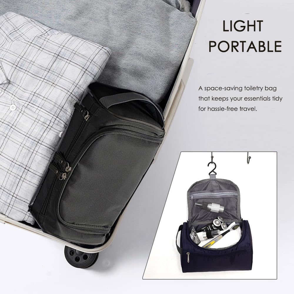 Tumecos Toiletry Dopp Kit Travel Electronics Organizer Shaving Accessories Bag