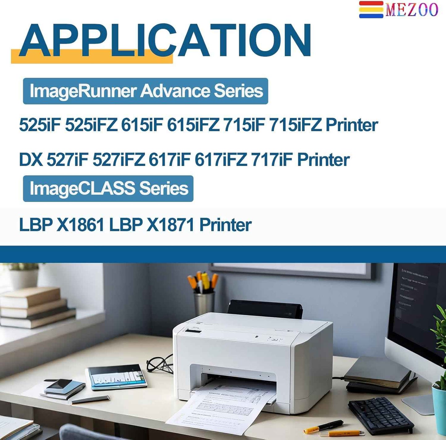 T03 Toner Cartridge Black with Chip Compatible for Canon T03 Toner for ImageRunner Advance 525iF 525iFZ 615iF 615iFZ 715iF 715iFZ DX 527iF 527iFZ 617iF 617iFZ 717iF 717iFZ Printer(1-Pack,2725C001AA)