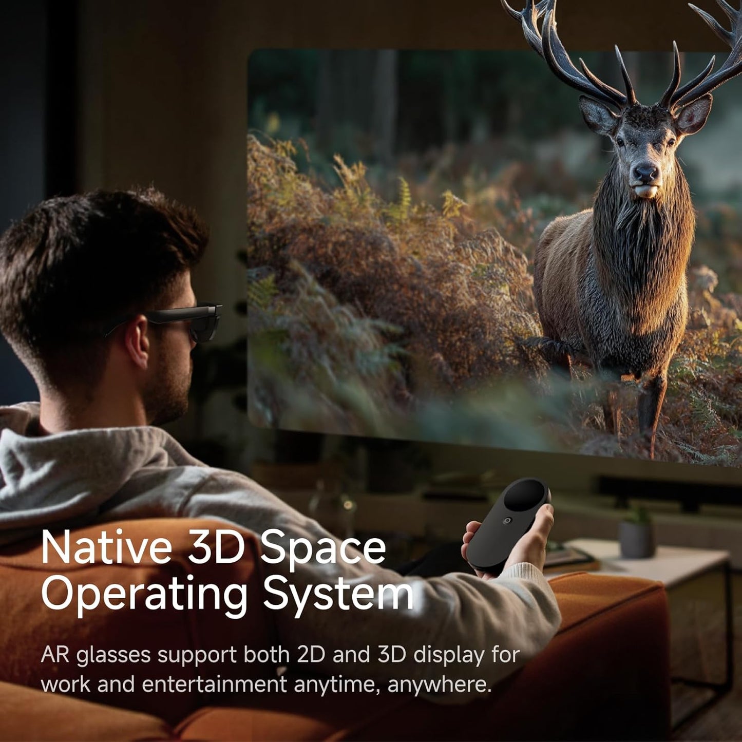 INAIR Pod｜AR Glasses Dual-Function Host Unit & Mouse | 6-Screen Expansion | PC Streaming | 3DoF Spatial Hovering Technology (Anti-Dizziness) for Entertainment & Office Work