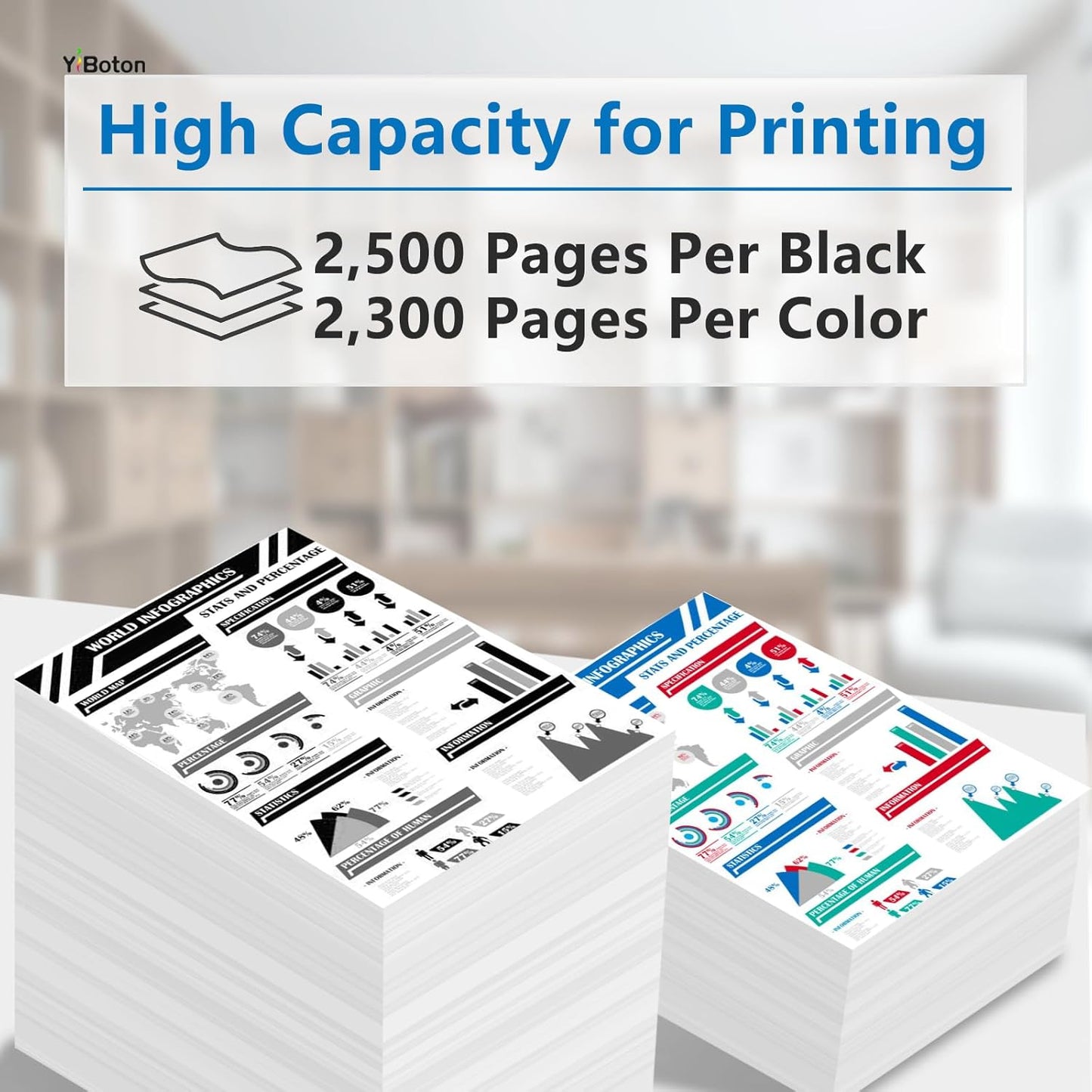 C125 P C125 MF Black Cyan Magenta Yellow Toner Cartridge Replacement for Ricoh 434060 434061 434062 434063 Toner Cartridge Use Compatible for Ricoh C125P & C125MF Printer