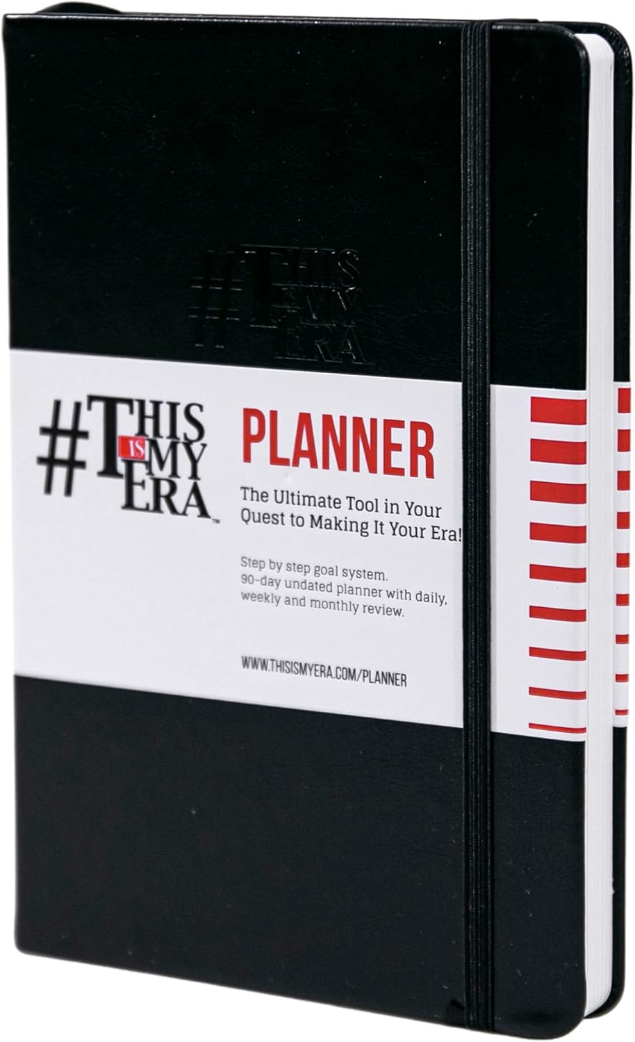 This Is My Era 90 Day Planner 2025 - Daily, Weekly, Hourly Work and Goal Productivity Planner - Undated, Leather Hard Cover, Black