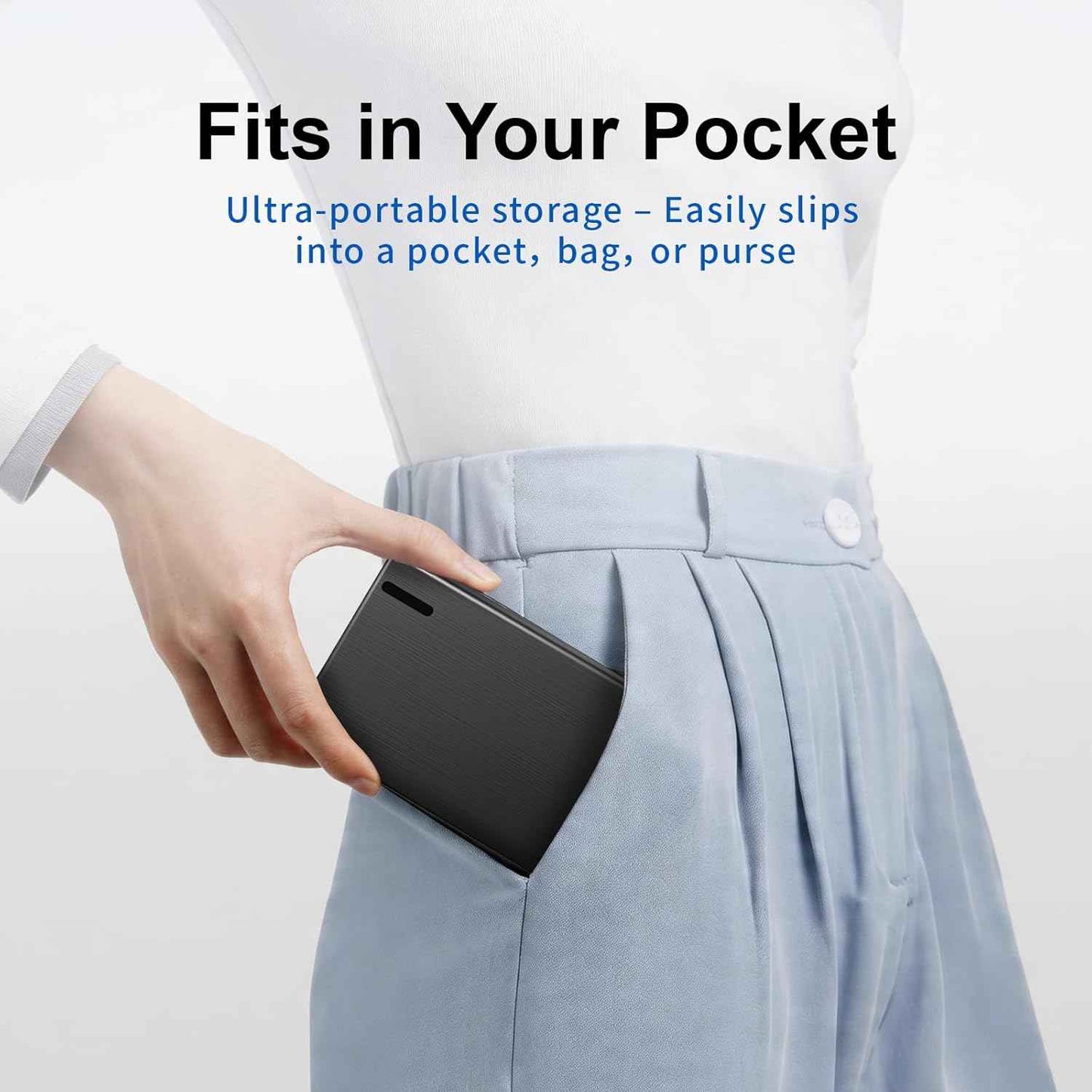 160GB External Hard Drive HDD Portable – USB 3.0 & Type-C Storage for PC, Mac, Desktop, Laptop, Xbox, PS4, PS5 – Backup Drive for Photos, Movies, Music, Games – Plug & Play, High Speed Data Transfer