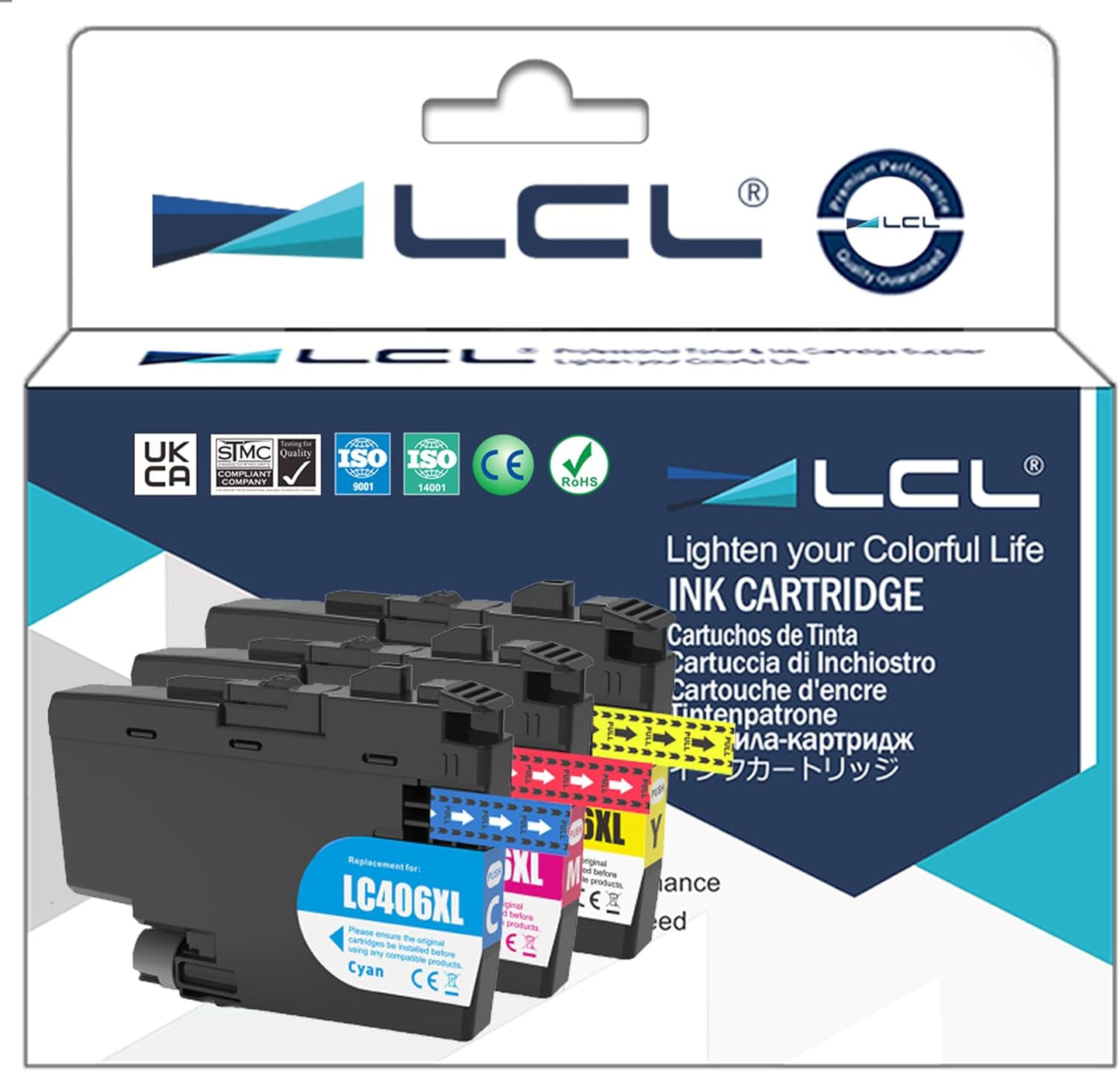LCL LC406 LC406XL Color Ink Cartridge High Yield Replacement for Brother LC406XLCS LC406XLMS LC406XLYS Ink for MFC-J4335DW MFC-J4345DW MFC-J4535DW MFC-J5855DW MFC-J5955DW MFC-J6555DW MFC-J6955DW (CMY)