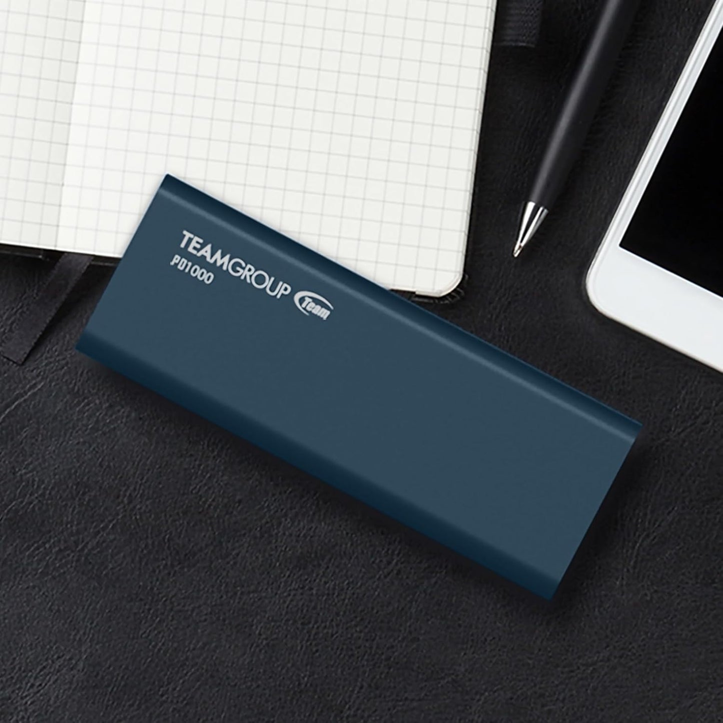 TEAMGROUP PD1000 2TB Aluminum Portable External Solid State Drive SSD, Read up to 1000MB/s, USB-C, USB A 3.2 Gen 2, Waterproof, Dustproof (IP68), Shockproof, Pressure Resistant T8FED6002T0C108