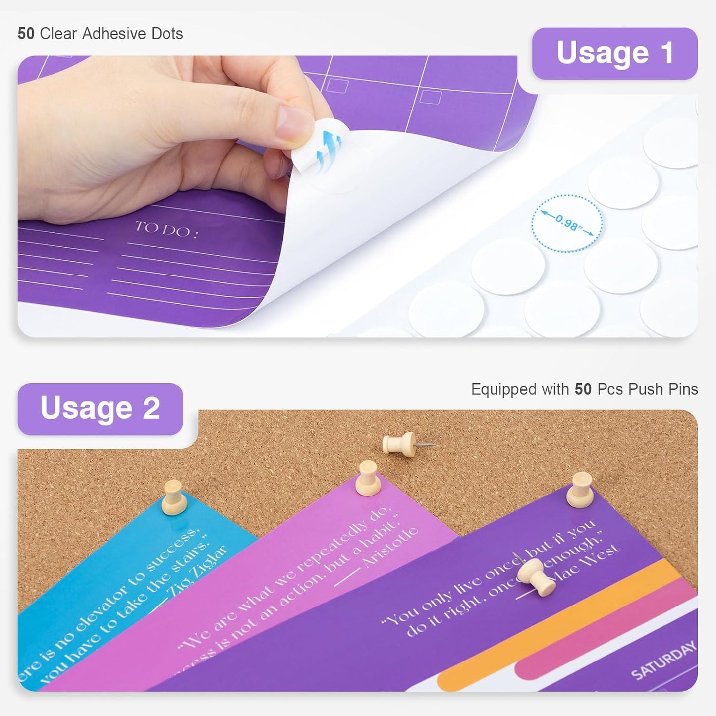 Ospelelf Undated Wall Calendar Dry Erase 12 Month, 12" x 17" Laminated Calendar Monthly Office Calendar 2025, 12 Sheets