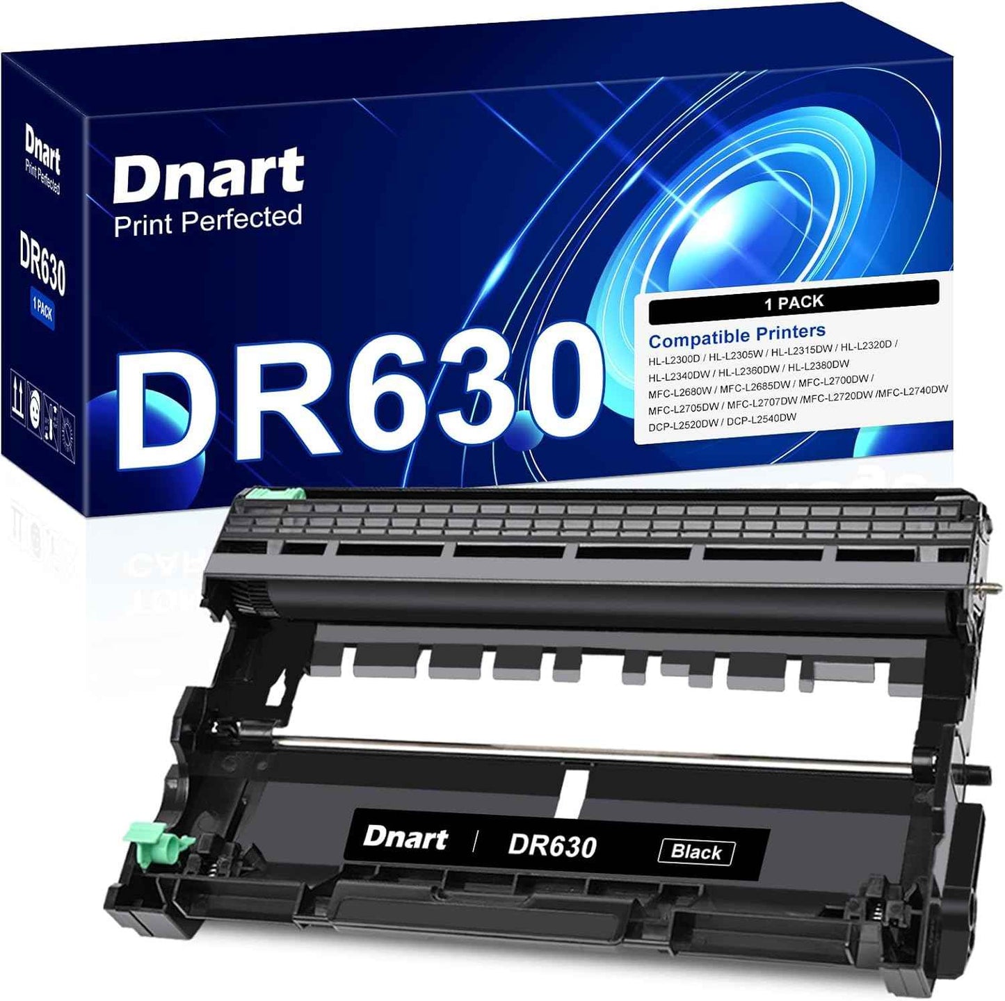 Compatible DR630 Drum Unit (Not Toner) Replacement for Brother DR630 DR-630 for HL-L2300D HL-L2380DW MFC-L2700DW MFC-L2740DW DCP-L2540DW Printer (1 Pack)