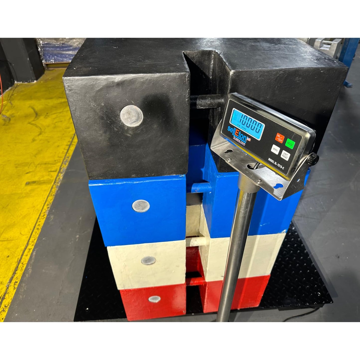 SellEton SL-5' x 4' Non-NTEP Floor Scales, Accurate Pallet Scales with Digital Indicator for Warehouse Shipping and Medium Duty Industrial Weighing 60" x 48" | 1000 lb x 0.2 lb