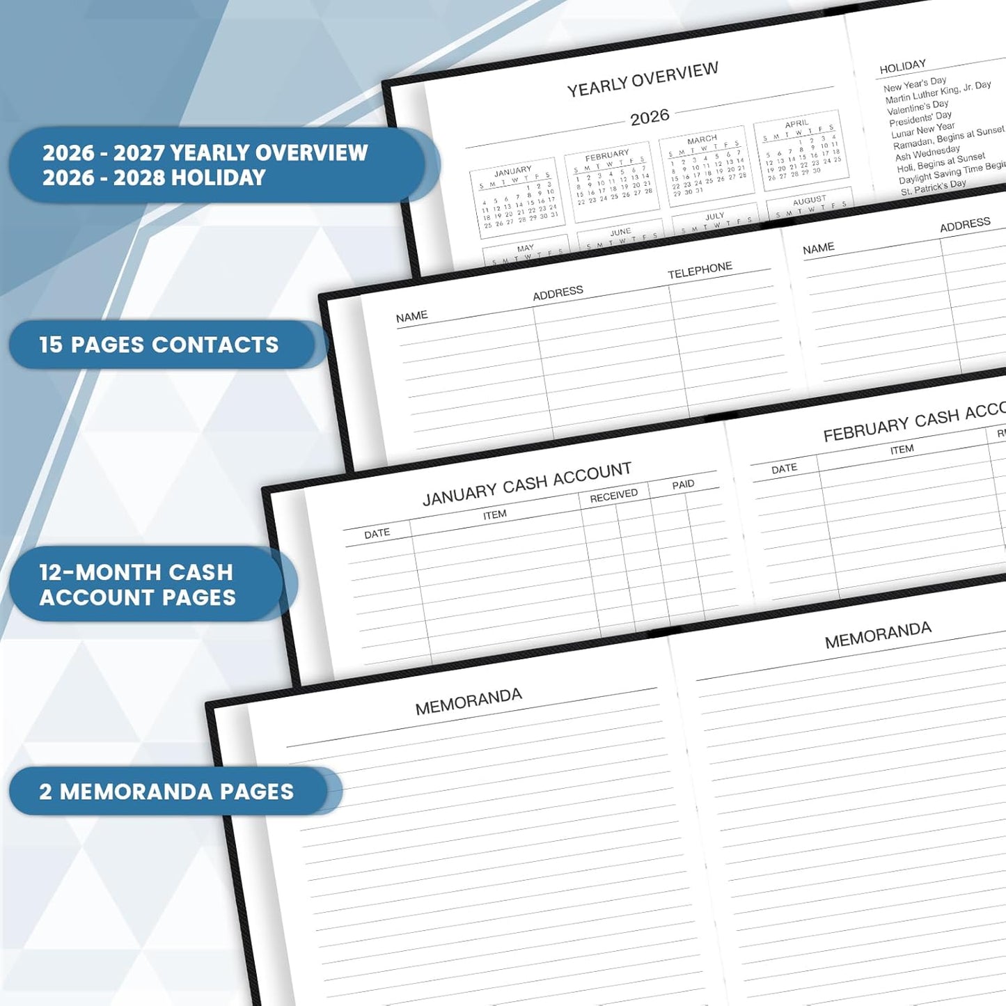 2026 Daily Planner - 2026 Daily Planner Full Page Per Day, Page A Day Calendar 2026, Jan. 2026 - Dec. 2026, 5.8" x 8.4", Agenda for 365 Days