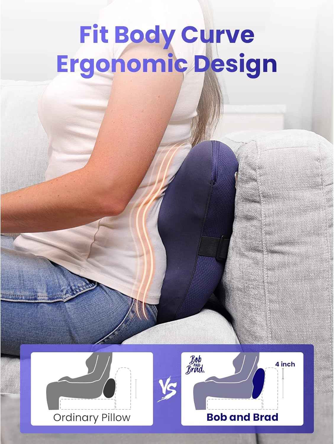 BOB AND BRAD Cordless Back Massager with Heat FSA Eligible HSA, Shiatsu Back Massager for Pain Relief Deep Tissue, 3D Kneading Massage Pillow for Pain Relief, Soothing Full-Body Relief for Family