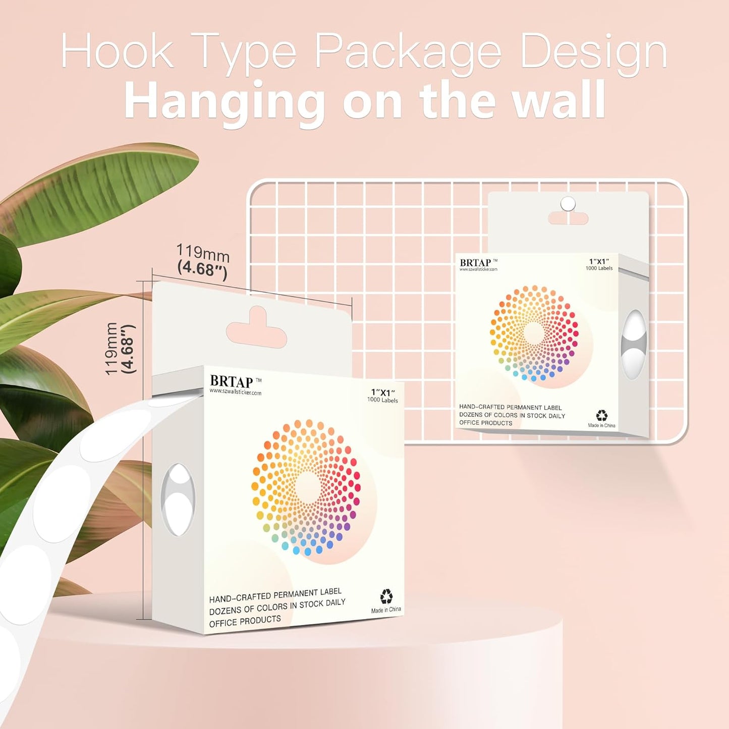 1 Inch Round Color Coding Labels, 1000 PCS Per Roll White Color Coded Dot Stickers, Round Color Dot Labels for Organizing, Filing, and Storage