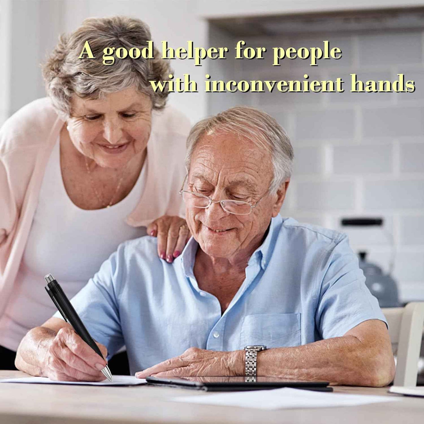 Big Fat Pens - Enhanced Writing Stability for Arthritis and Elderly Easy Thick Grip 3pcs Black