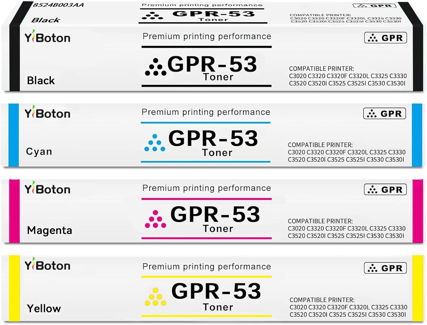 High Yield GPR-53 GPR53 GPR 53 Toner Cartridge Compatible for Canon ImageRunner Advance iR-ADV C3325i C3330i C3525i C3530i C3025i C3725i C3730i C3826i C3830i C3835i Printher