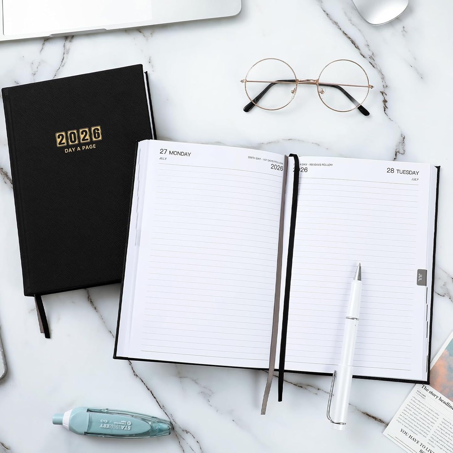 2026 Daily Planner - 2026 Daily Planner Full Page Per Day, Page A Day Calendar 2026, Jan. 2026 - Dec. 2026, 5.8" x 8.4", Agenda for 365 Days