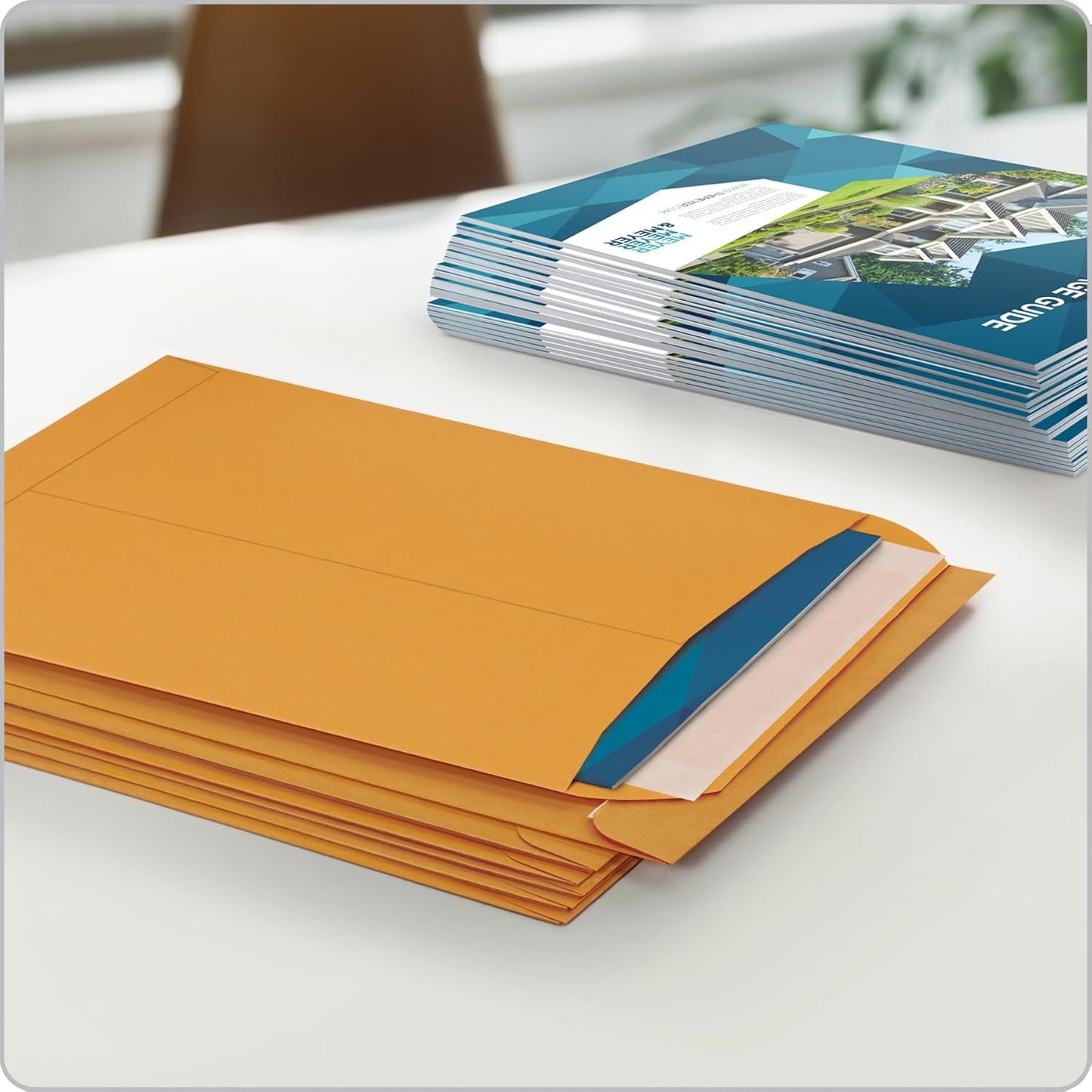 Columbian 9 x 12 Catalog Envelopes with Self Seal Closure, 28 lb Brown Kraft, for Mailing Flat Letter Size Documents or Photos, 100 Per Box (COLO341) - Lumora Desk