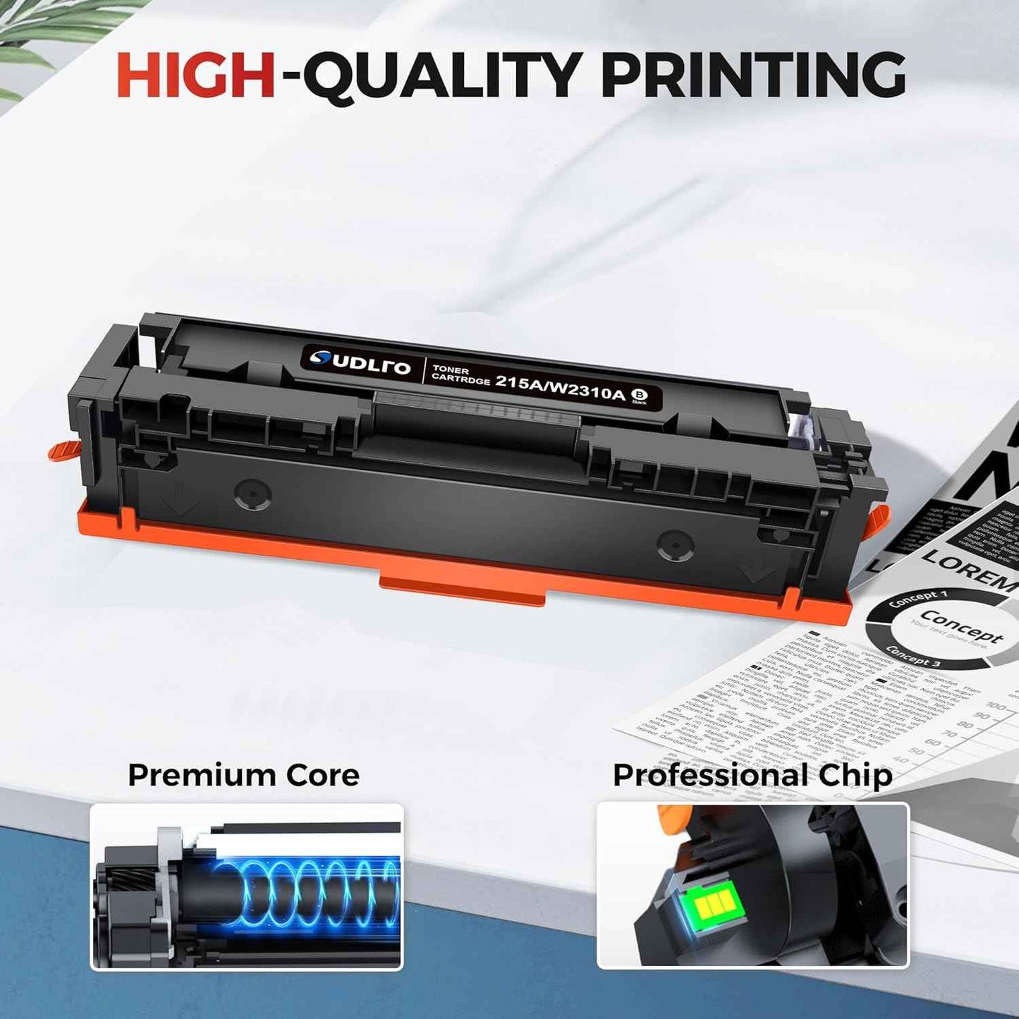 215A Toner Cartridges Replacement for HP 215A Toner Cartridges 4 Pack for Hp Color LaserJet Pro MFP M183fw Toner Cartridges M182n M182nw M155a M155nw | Hp215a Toner Cartridges 4 Pack with Chip