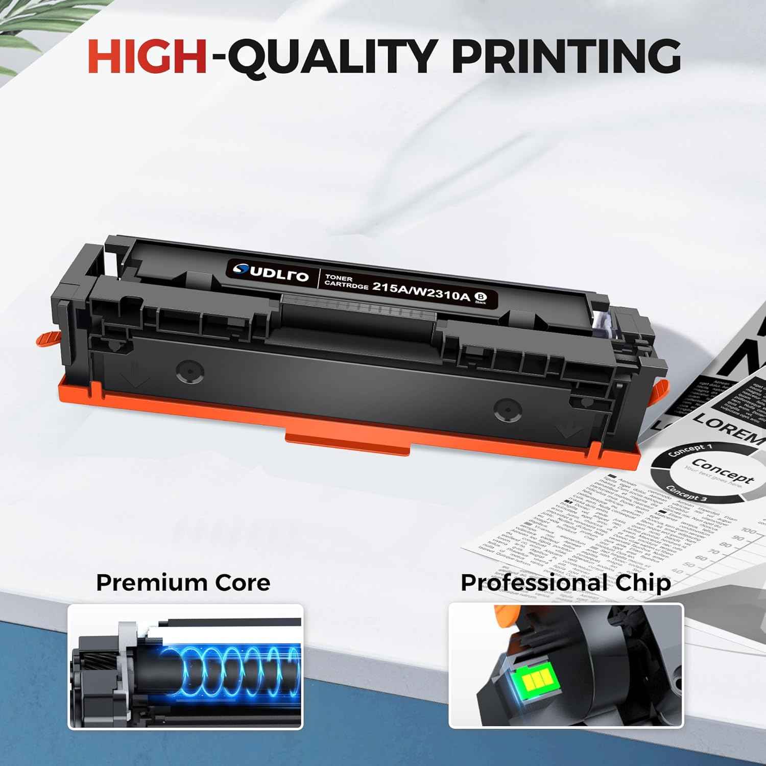 215A Toner Cartridges Replacement for HP 215A Toner Cartridges 4 Pack for Hp Color LaserJet Pro MFP M183fw Toner Cartridges M182n M182nw M155a M155nw | Hp215a Toner Cartridges 4 Pack with Chip