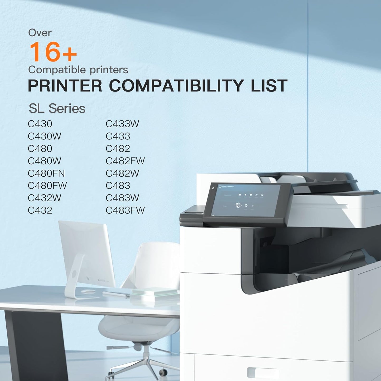 E-Z Ink Compatible Toner Cartridge Replacement for Samsung CLT-K404S CLT-C404S CLT-M404S CLT-Y404S CLT 404S to use with C480FW C430W SL-C430W SL-C480FW SL-C480FN Printer Tray (4 Pack)