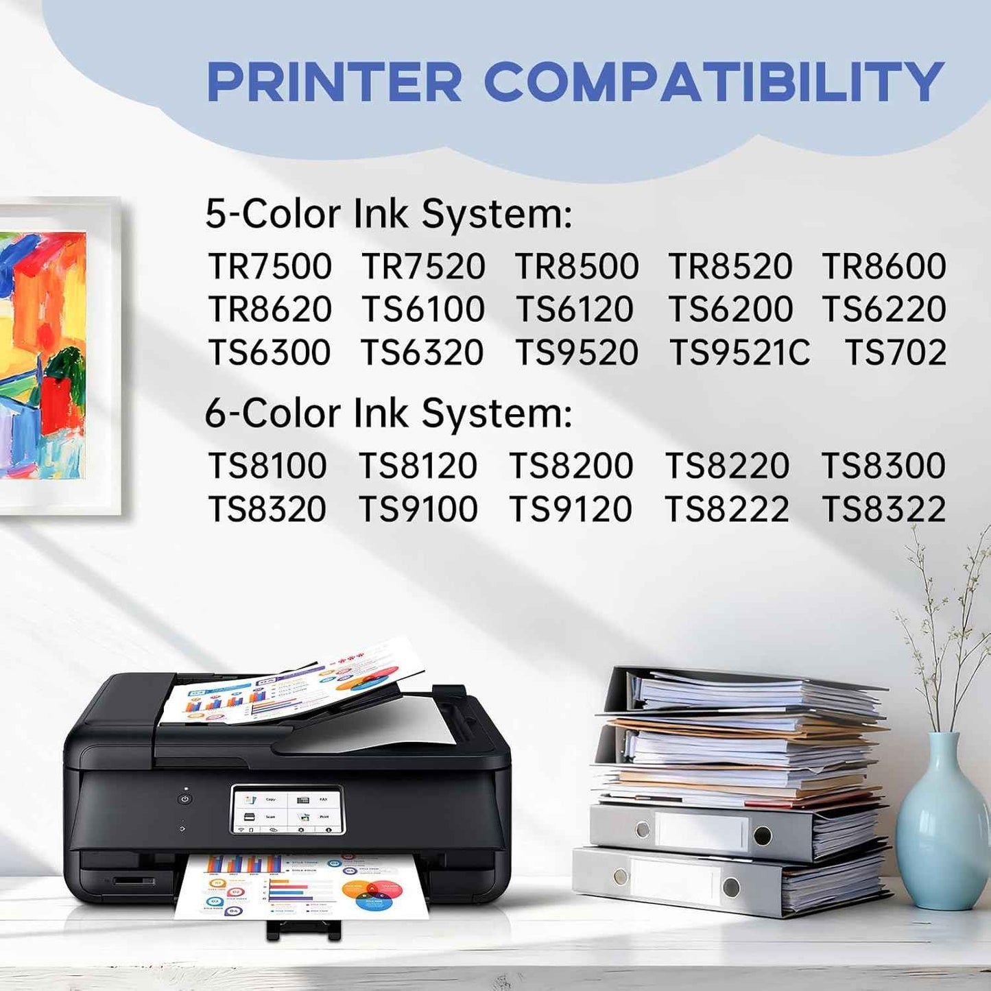 Miss Deer PGI-280XXL PGBK Black Ink Cartridges Compatible for Canon 280 281 Ink Cartridges to use with Canon TR8620A TR8520 TR7520 TS9120 TS6320 TS6220 TS6120 TS702 TS8120 TS8220 TS8320 Pinter