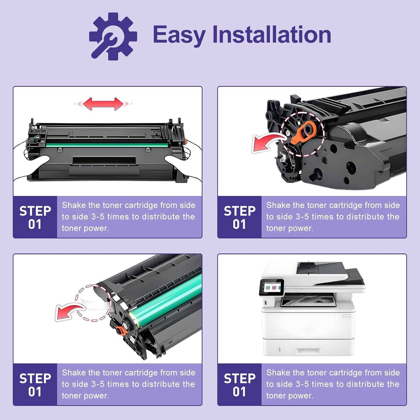 2-Pack 148X 148A Toner Cartridge Black High Yield with Chip, Replacement for HP 148X 148A W1480X W1480A,Compatible for HP LaserJet Pro 4001dw 4001dn 4001n MFP 4101fdw 4101fdn Printer