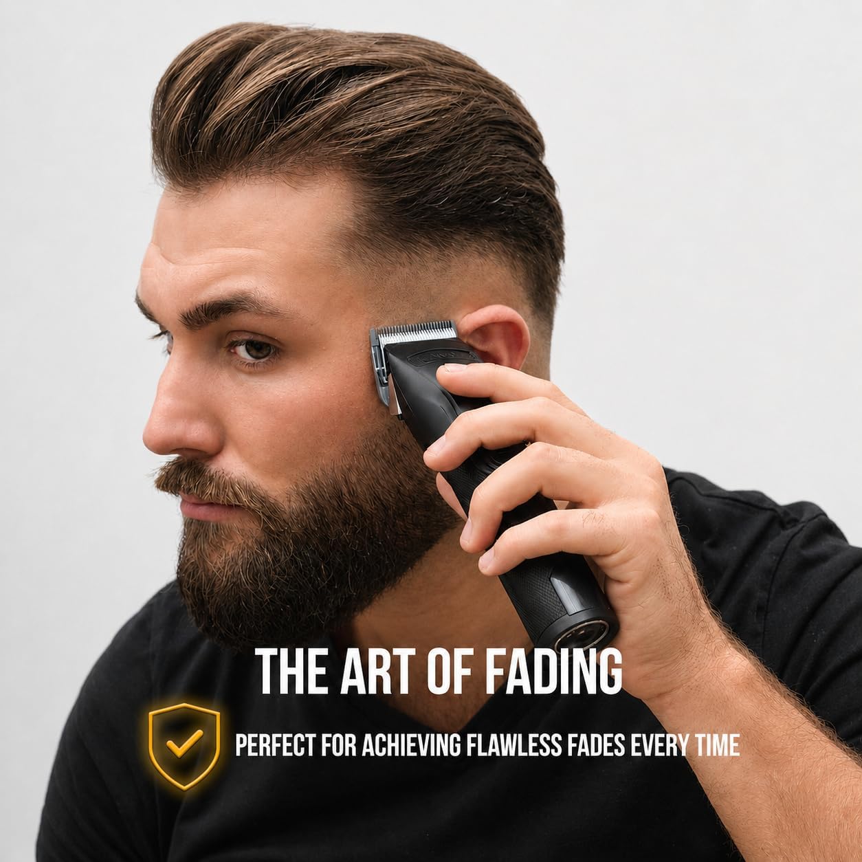 Novah® Professional Hair Clippers for Men, Professional Barber Clippers and Trimmer Set, Mens Cordless Hair Clipper for Barbers Haircut Kit Fade