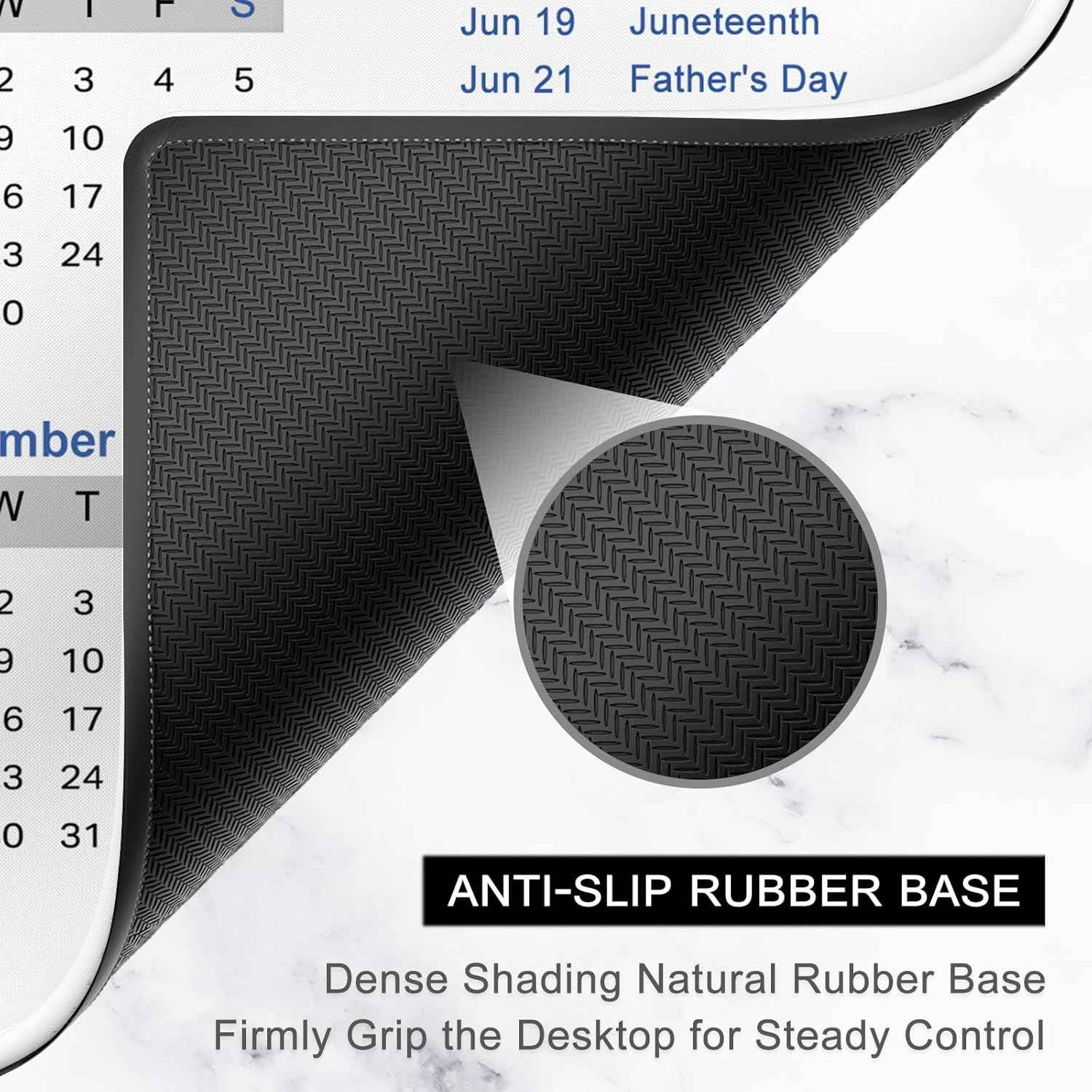 2026 Calendar Mouse Pad, Square New Year 2026 Mousepad 10.2 x 8.3 Inch, Stitched Edge Anti-Slip Waterproof Rubber Computer Mat for Office, Gaming, Laptop, New Year Office Supplies Gift, Purple