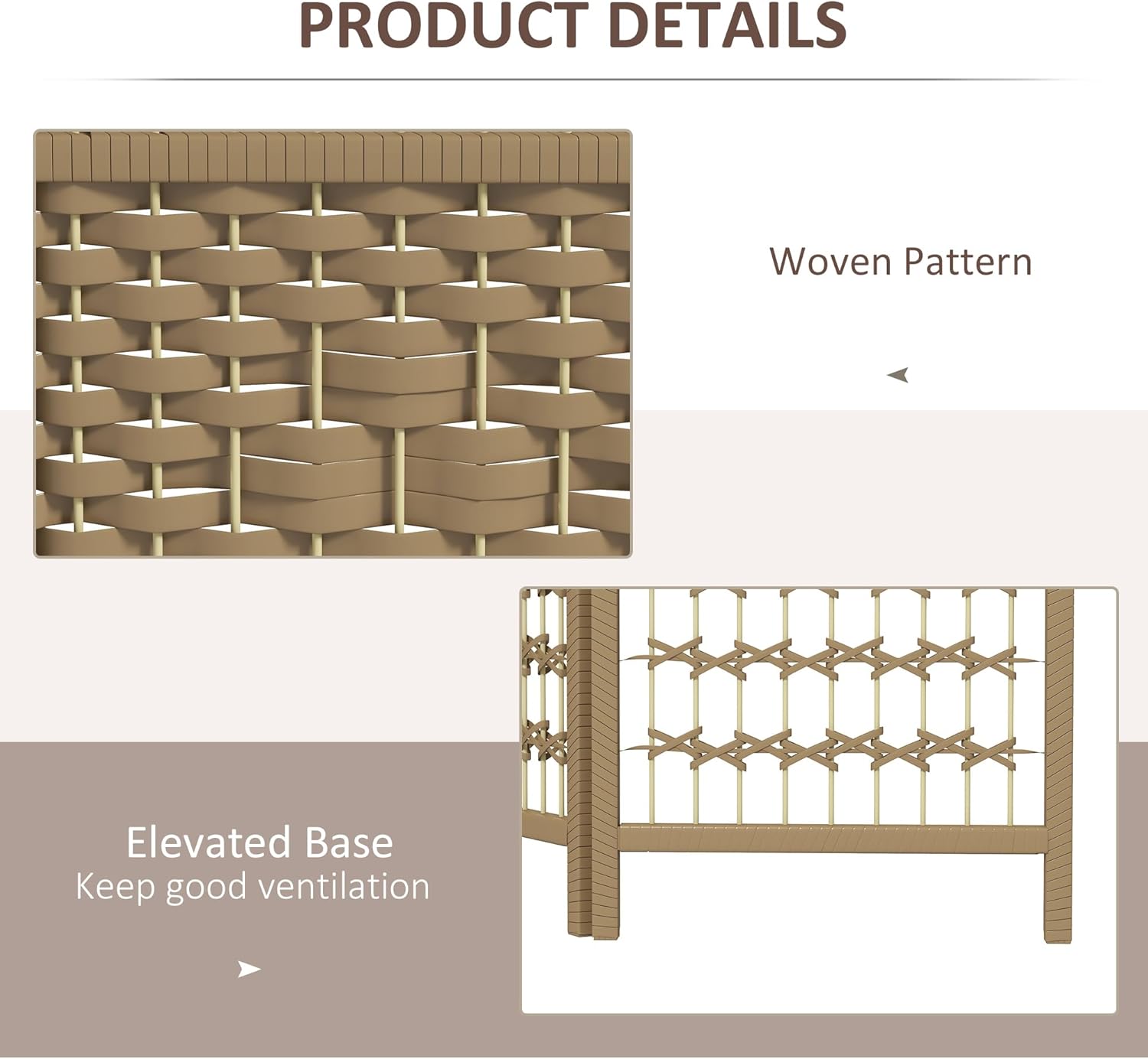 NicBex Room Divider 4 Panel Room Dividers with Woven Paper Design Partition Room Dividers and Folding Privacy Screens 5.6 FT Wall Divider for Office, Room Separation,63.6" W x 0.5" D x 67" H, Natural - Lumora Desk