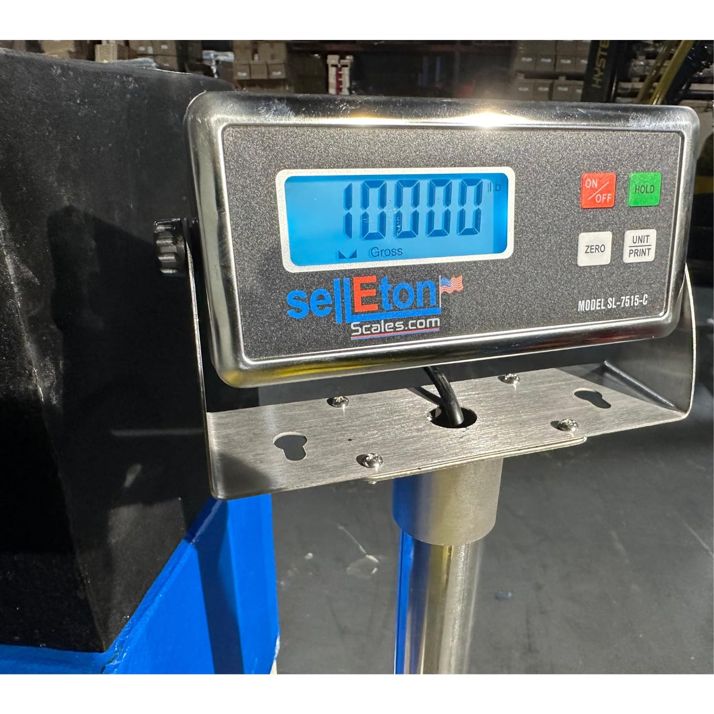 SellEton SL-4040-10k-NN 40" x 40" Industrial Floor Scale Digital Indicator | 10,000 lbs x 1 lb l Warehouse Pallets