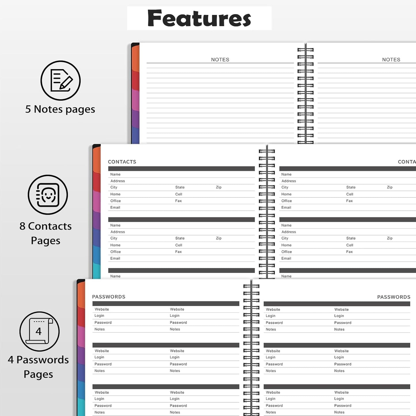 2026-2027 Monthly Planner - Jul 2026 - Dec 2027, 8.9" x 11.1", 18 Months Planner Calendar 2026-2027, Colorful Monthly Tabs, Suitable for School & Work