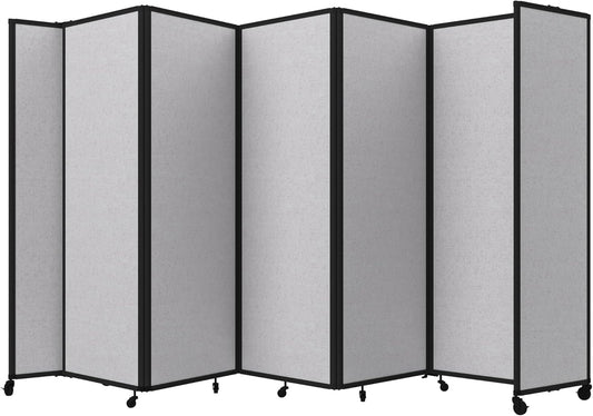 Versare Room Divider 360 Portable Wall Partition | Folding Panels | Large Freestanding Divider | Locking Wheels | Temporary Room Separator