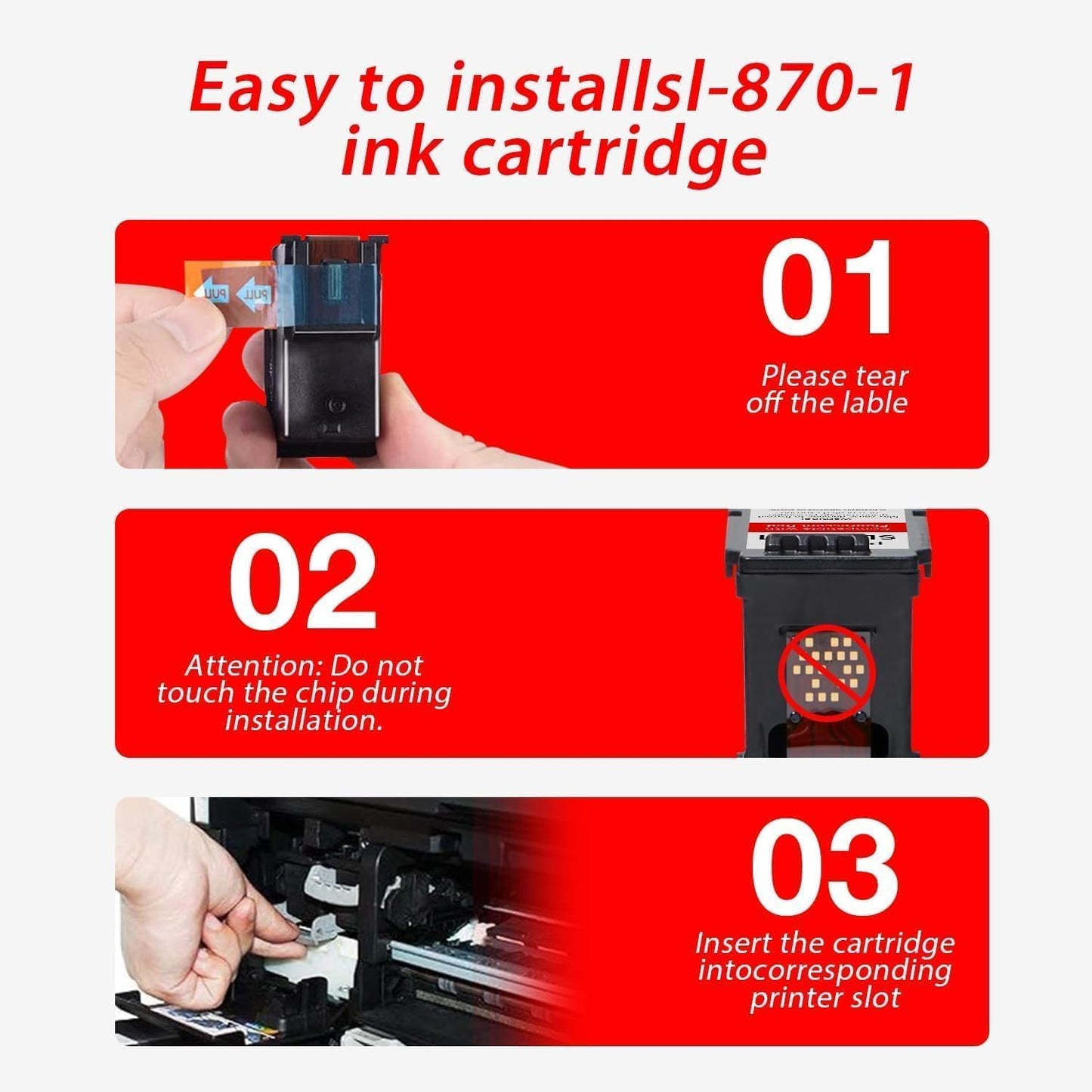 High Capacity SL-870-1 XXL Red Ink Cartridge Compatible with SL870-1 SL8701 XXL Fluorescent Red Ink Replacement for Pitney Bowes SendPro Mailstation Postage Meter (CSD1) 1-Pack（18ml）