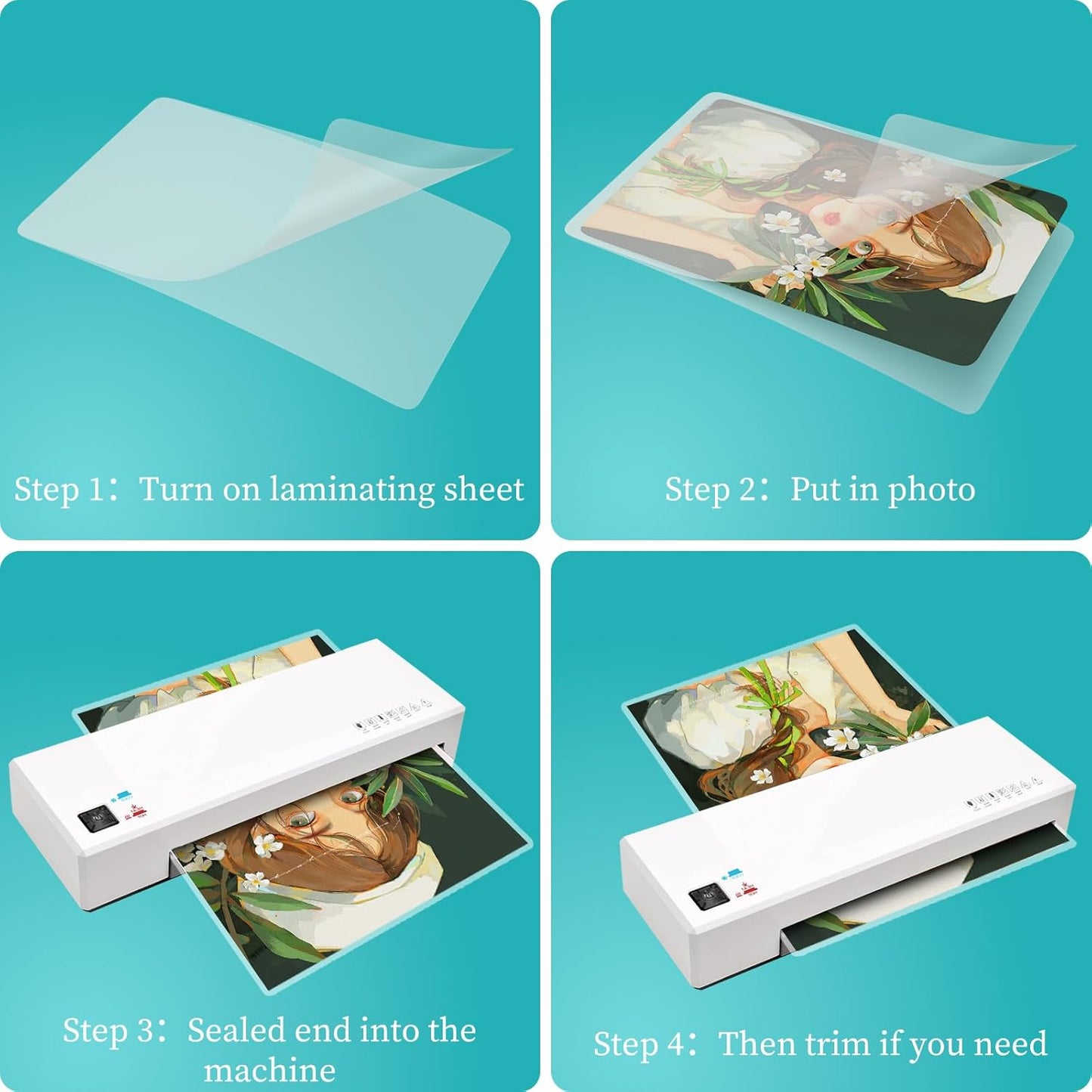 5 Mil Thermal Laminating Sheets 200 Packs, Clear 9" x 11.5" Laminating Pouches Rounded Corner, Holds 8.5 x 11 Inch Sheet, Letter Size Lamination Paper for Laminators
