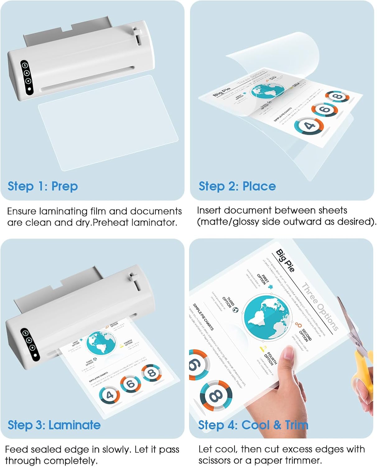 KTRIO Laminating Sheets 5 Mil, Hold 8.5 x 11 inches Sheet, 300 Pack, Clear Thermal Laminate Pouches for Laminator, 9 x 11.5 inches Lamination Sheets for School, Home & Office