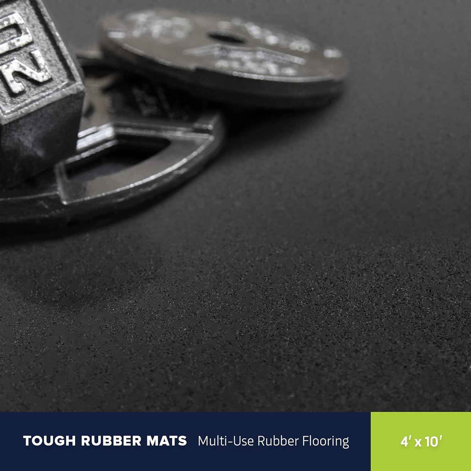 Flooring Inc's 1/4" Thick Tough Rubber Flooring Roll | Flexible Recycled Rubber Floor Mats for Home Gym | Heavy Duty Rubber Mat for Home Gyms, Sheds, Horse Stall Mat or Trailer