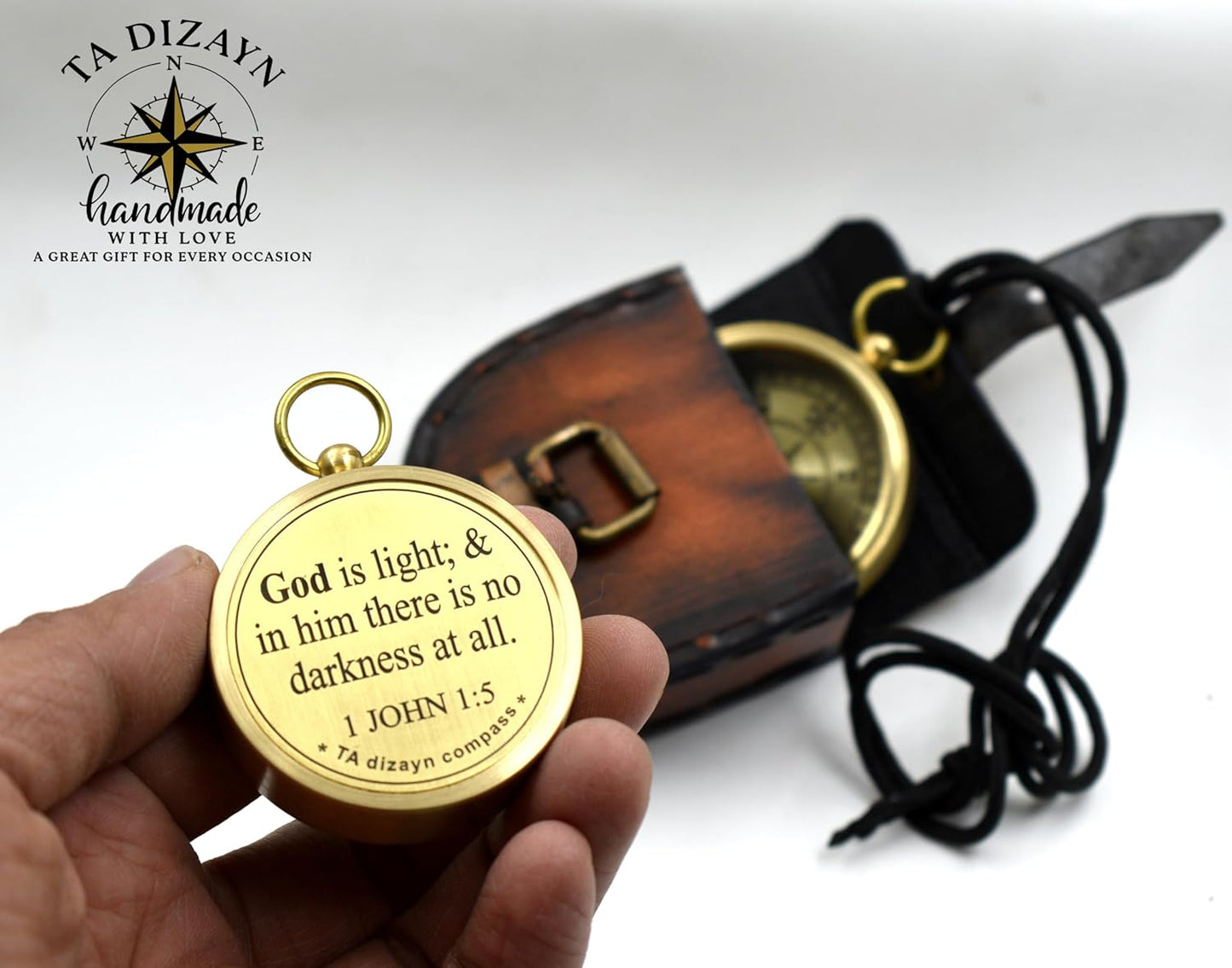 For I Know The Plans I Have For You, Jeremiah 29:11, Solid Brass Directional Engraved Compass, Baptism Gifts for Boys Girls, First Communion, Christian Gifts for Men, First Confirmation Gifts for Boys