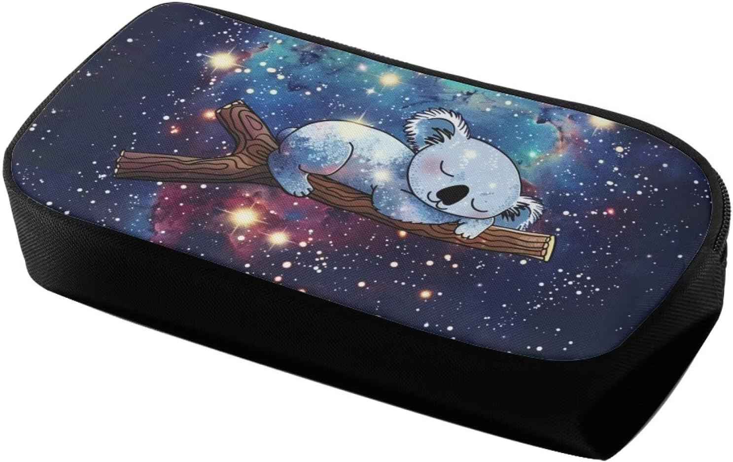Upetstory Galaxy Koala Pencil Case for Kids Girls 4-6 8-10 14-16 School Pencil Pouch Pen Bags Washable Pencil Holder Portable Carrying Case Women Cosmetic Bags School Office