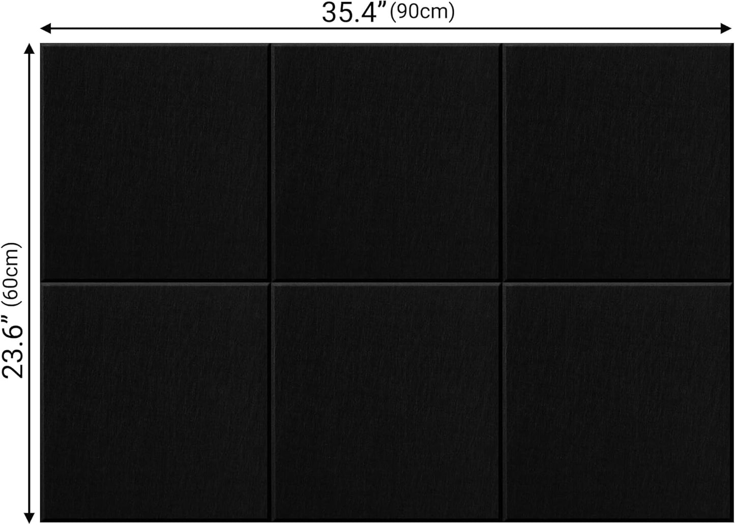 AKTOP Black Cork Bulletin Board 24"x36", 6 Pack Removable Felt Cork Board Tiles for Wall, Large 2 x 3 Bulletin Board Notice Pin Board for Office, School & Home, 24 Safe Adhesive Tabs, 20 Pushpins - Lumora Desk