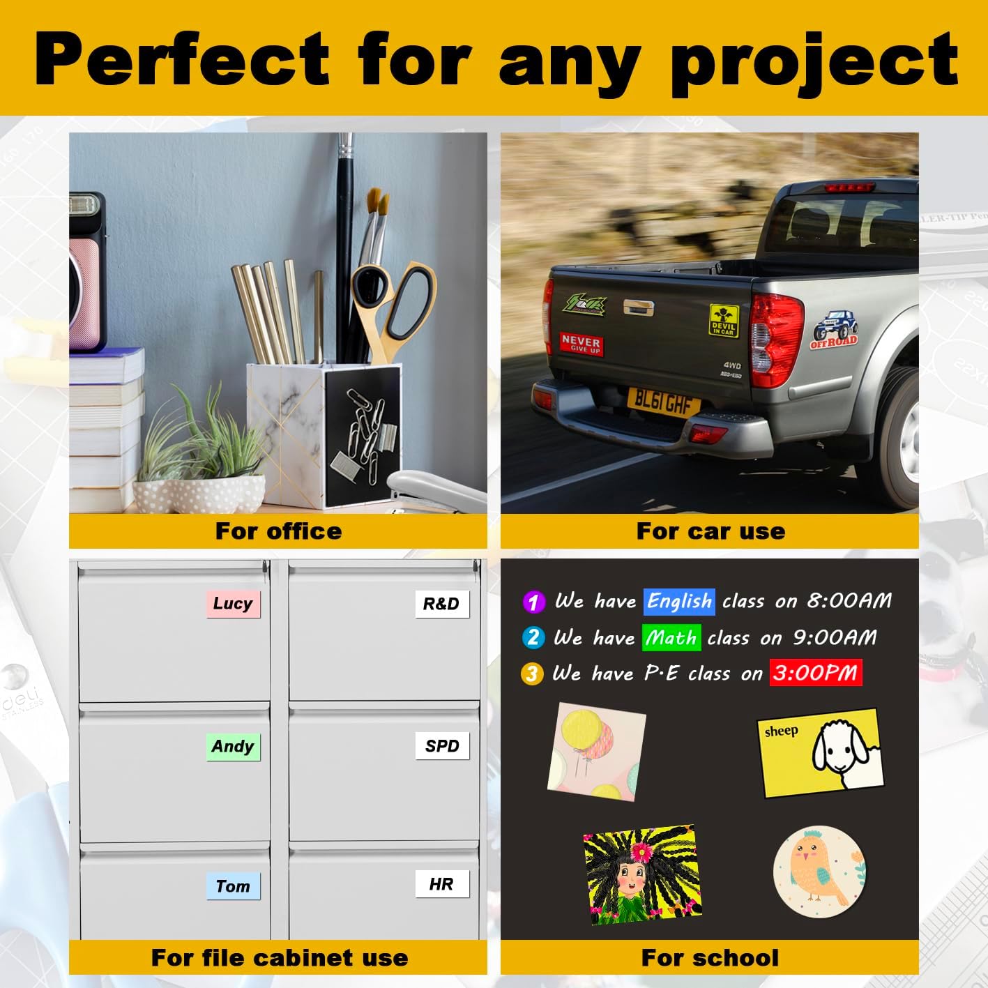 Magnetic Adhesive Sheets, 4x6 inch,12 Pack, Flexible Magnet with Self Adhesive Backing for Crafts and Pictures.(4x6 Inch)