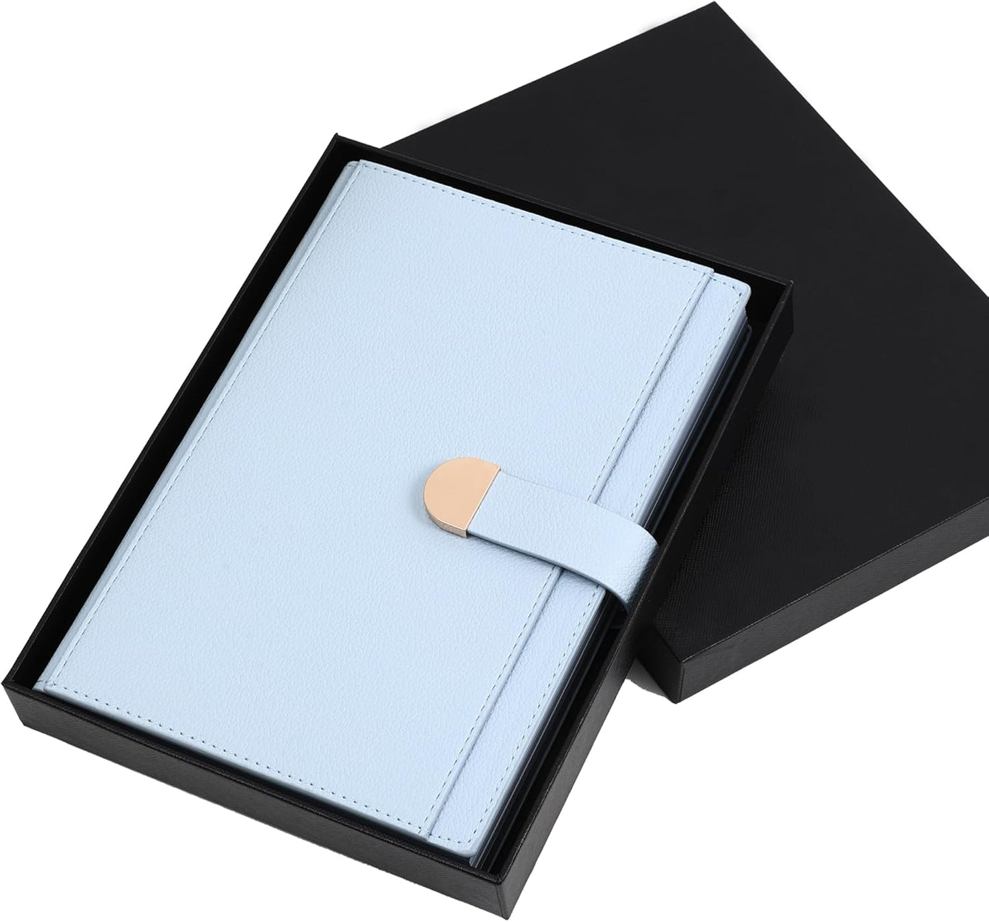 Textured Hardcover Lined Journal for Women Men Magnetic Buckle A5 Leather Journal Notebook with Gift Box 300 Pages 67 lb./100 gsm Paper College Ruled Journaling Notebook for Writing Work School Daily Diary