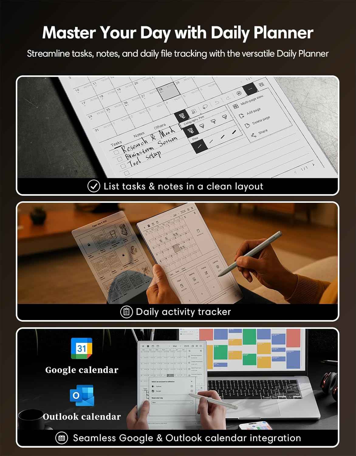VIWOODS Upgraded Bundle with AiPaper, Stylus Pro and 5 Nibs, Carta 1300 AI E Ink Tablet, 10.65'' 300PPI Electronic Notebook with Pen, Ultra-Thin 4.5mm, Lightweight 370g, 128GB Note-Taking Device