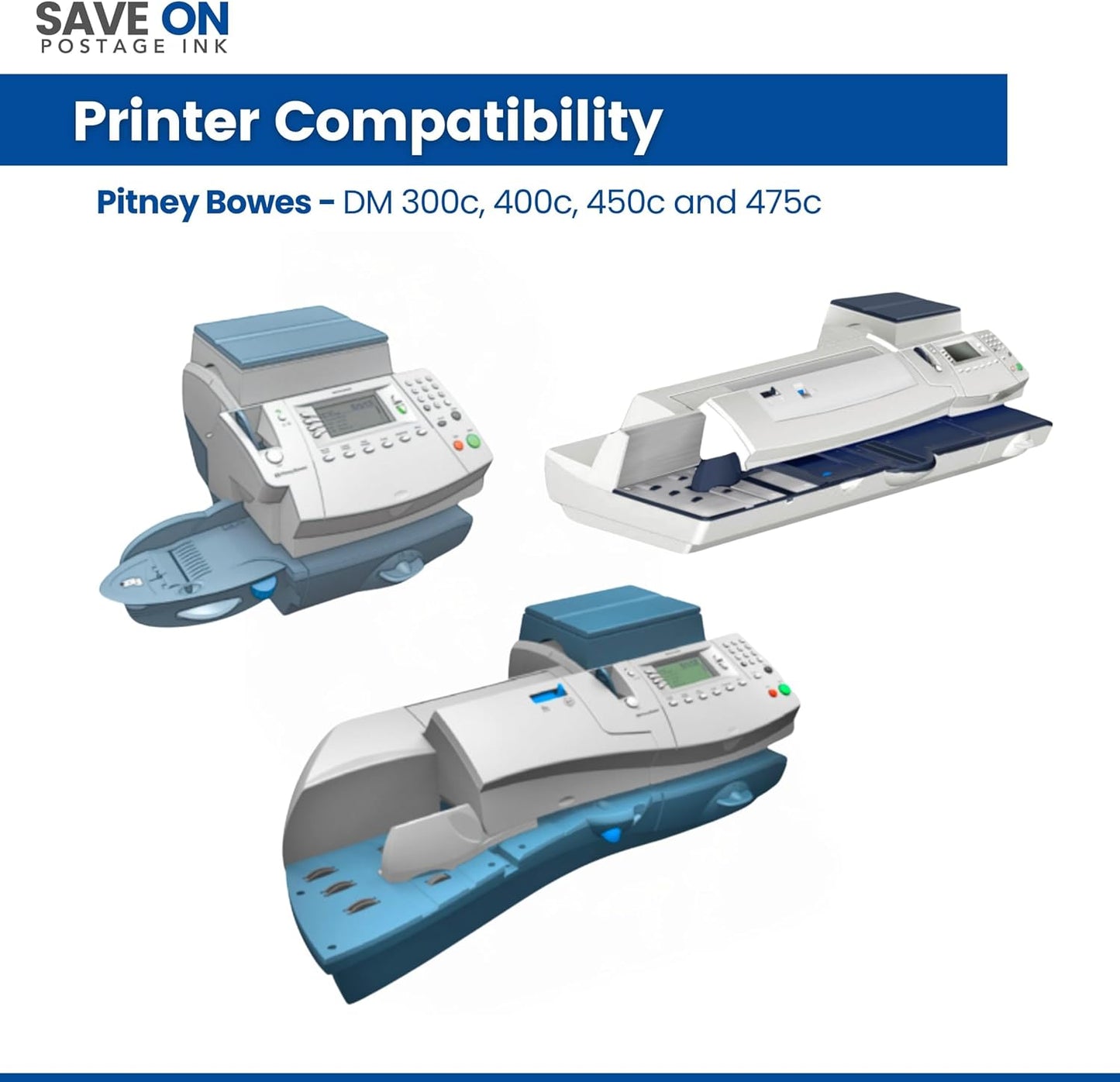 Save On Postage Ink 765-9 Compatible PB 765-9 SendPro MailStation Postage Meter Ink - Compatible PB Postage Meter Ink Cartridge for DM 300c, 400c, 450c and 475c